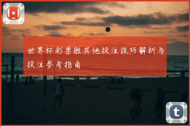 世界杯彩票胜其他投注技巧解析与投注参考指南