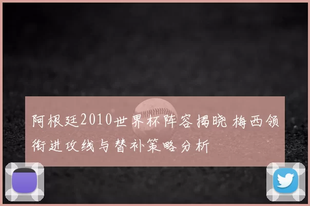 阿根廷2010世界杯阵容揭晓 梅西领衔进攻线与替补策略分析